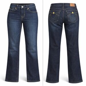 True Religion Jeans Men 29  Ricky STRAIGHT  Big T Flap STY WC92076E4 DARK WASH